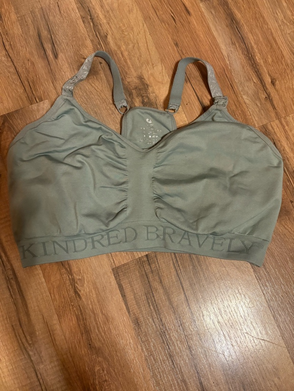 Kindred Bravely Sage Green Seamless Nursing Bra XL- Busty